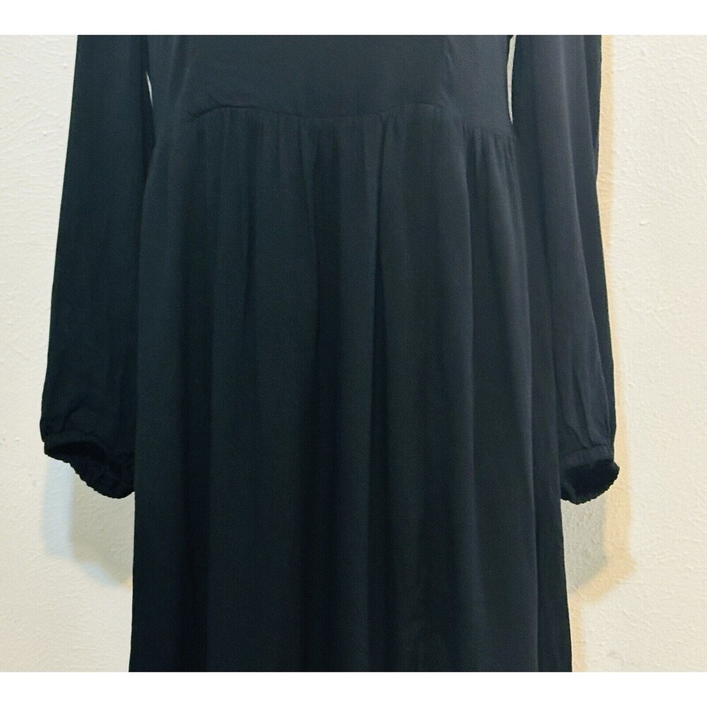 NWT AND NOW THIS Women Size XL Black Bishop Sleeve Drop Waist Dress Goth Boho - Picture 3 of 16